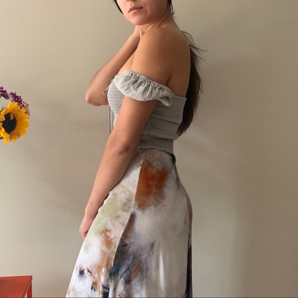 Smocked Prairie Blouse in Pearl Grey - Picture 2 of 5